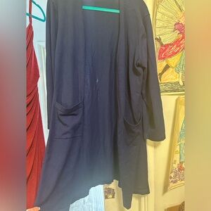 New York & Company Blue Cardigan in XXL